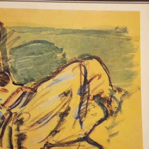Reclining Woman - Oskar Kokuschka - Matted Print - Picture 2 of 6